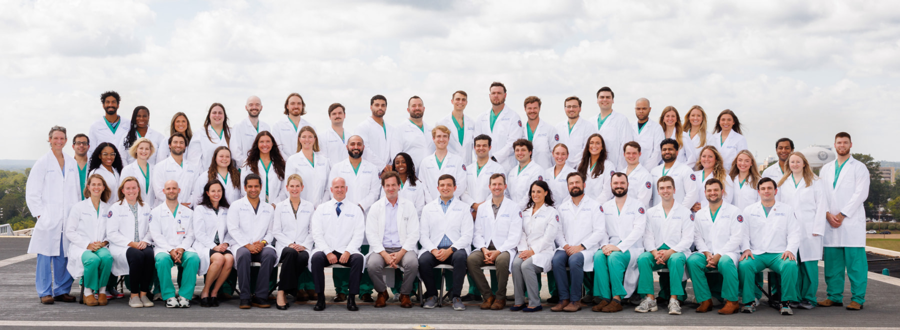 Faculty, residents and fellows in the Department of Emergency Medicine at UMMC pose for a group photo.